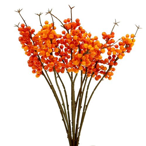 Floristik24 Berry branch orange L 30cm 12pcs