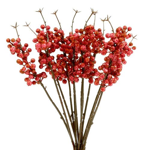 Floristik24 Berry branch pink L 28cm 12pcs