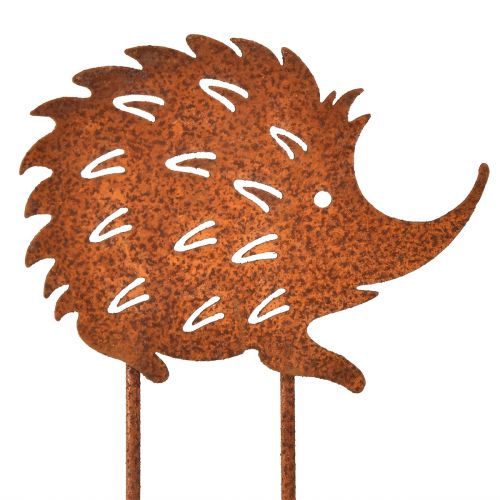 Flowerbed stake hedgehog rust metal rust 10x8.5cm 6pcs