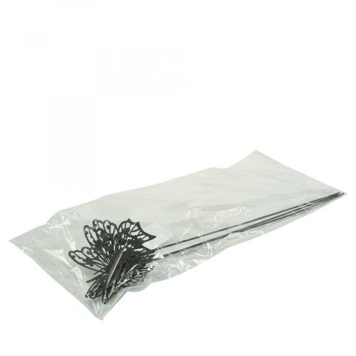 Product Flower Pin Metal Butterfly Black 10.5×8/44cm 3 pcs