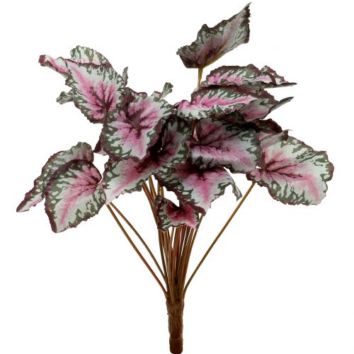 Product Artificial begonia bush green, violet 34cm