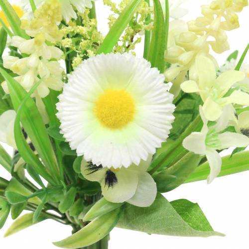 Product Spring bouquet with bellis and hyacinth artificial white, yellow 25cm