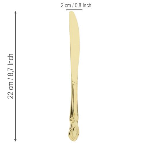 Gold-Colored Stainless Steel Cutlery Set, 16 Pieces, in Gift Box | Floristik24.co.uk