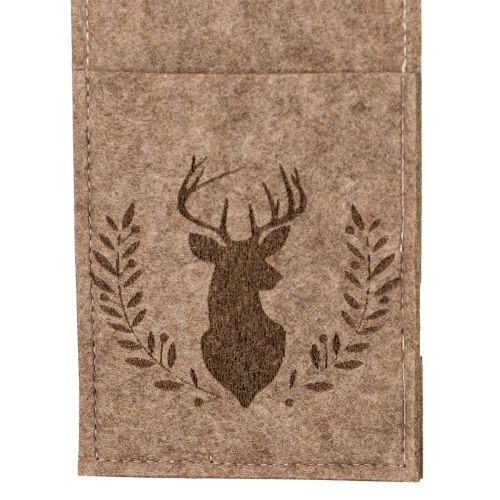 Felt Cutlery Pouches with Deer Design, 26cm, Brown, Set of 4 | Floristik24.co.uk