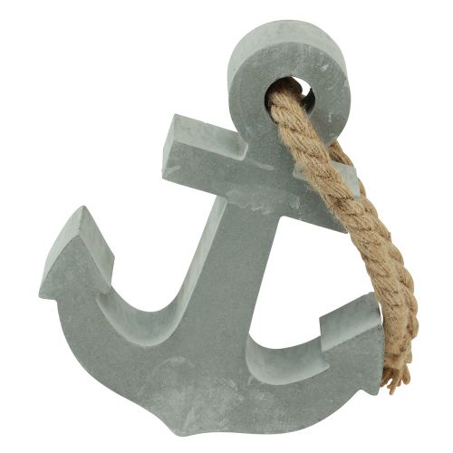 Concrete anchor decoration maritime table decoration grey 18cmx4.5cmx22cm