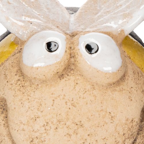 Product Ceramic bee figurine for detailed accents on windowsills or in living areas, 7cm, 3 pieces