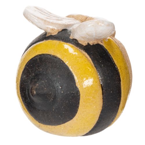 Product Ceramic bee figurine for detailed accents on windowsills or in living areas, 7cm, 3 pieces
