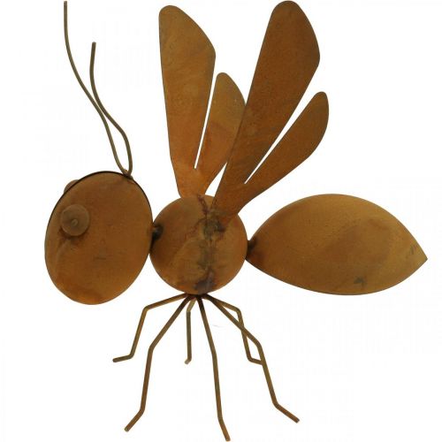 Product Decorative figure bee, metal insect, garden decoration with patina L20cm H19cm