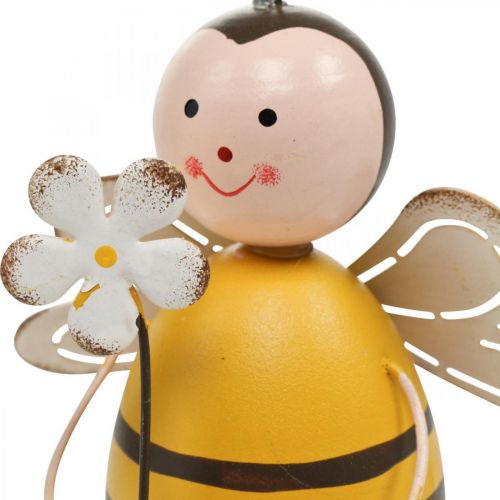Floristik24 Deco bee as edge seater summer decoration metal H13cm