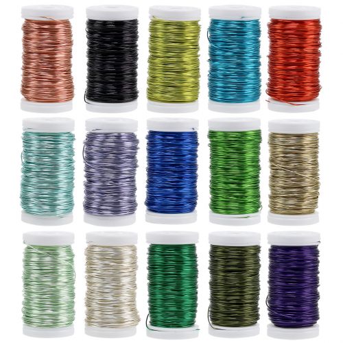Floristik24 Binding wire craft wire enameled wire Ø0,50mm 50m 100g