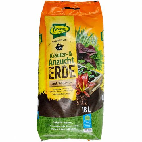 FRUX organic herbal and growing soil with natural clay organic soil herbal soil 18l