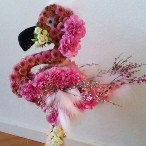 Floristik24 Floral foam figure flamingo 70cm x 35cm