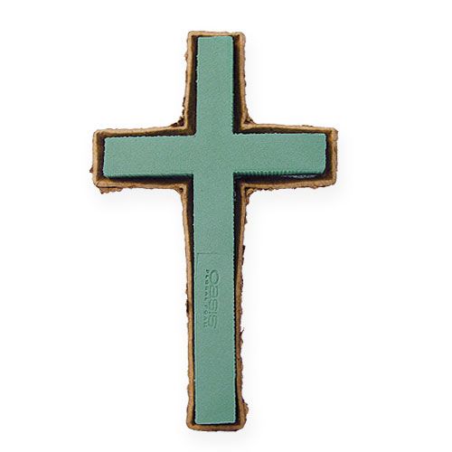 Product Floral foam cross large green 53cm 2 pieces grave decoration