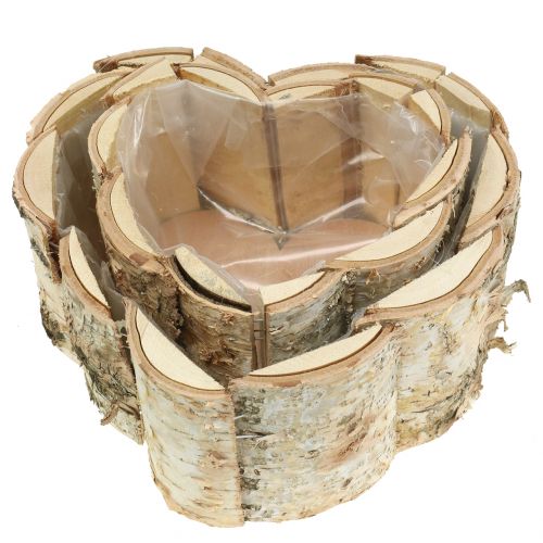 Floristik24 Planter birch heart 2pcs