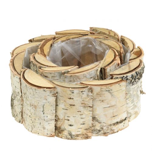 Floristik24 Planter round birch 2pcs