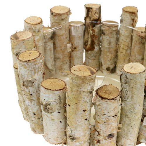 Floristik24 Planter bowl made of birch branches H14cm Ø24cm