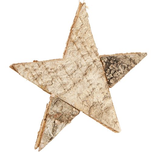 Birch stars for hanging stars birch bark natural 25cm 3 pcs