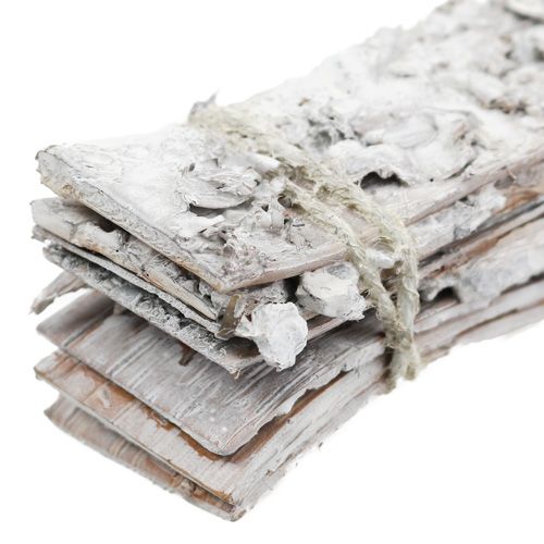 Floristik24 Birch strips whitened 20cm x 4cm 8 pcs