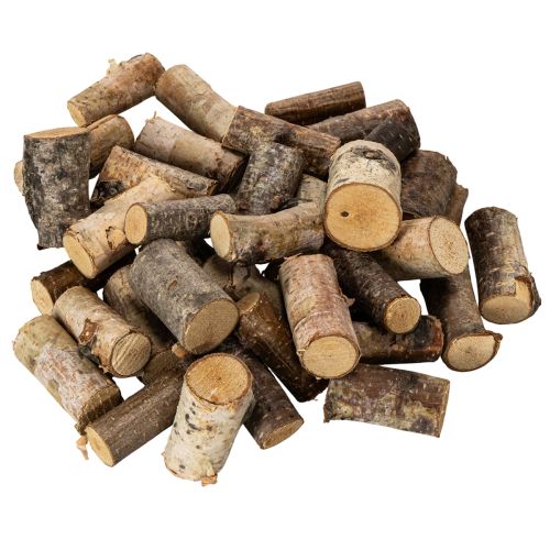 Birch Wood Chips with Bark for Crafting and Decoration, 3cm, 300g
