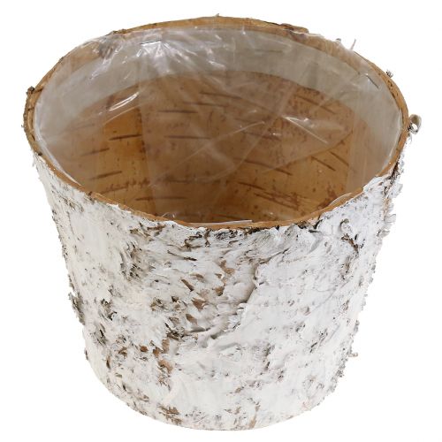 Product Pot with birch bark whitened plant pot Ø15cm H12.5cm 3 pcs