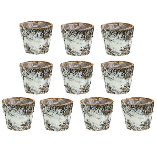 Product Birch pot mini white plant pot Ø7cm H7cm 10pcs