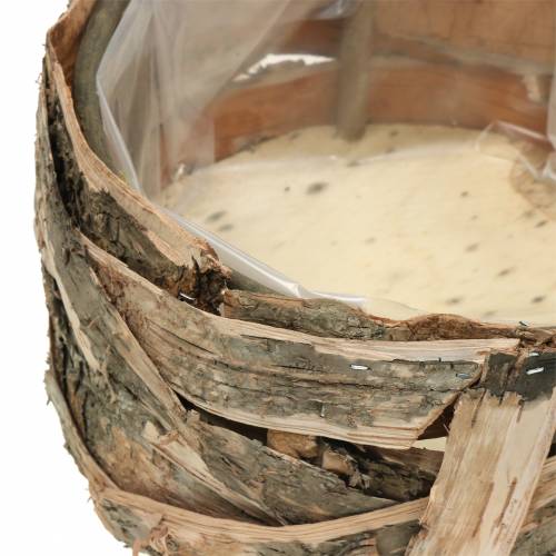 Floristik24 Planter round birch pot Ø17 / 23cm 2pcs