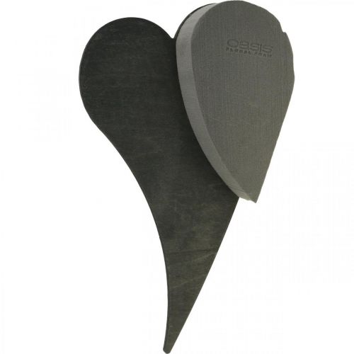 Product OASIS® Black Bioline® Floral Foam Heart Black H34cm 2pcs