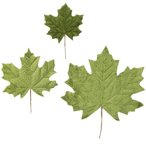 Product Autumnal maple leaf decorations in vibrant orange and green tones 16–33cm 6 pcs