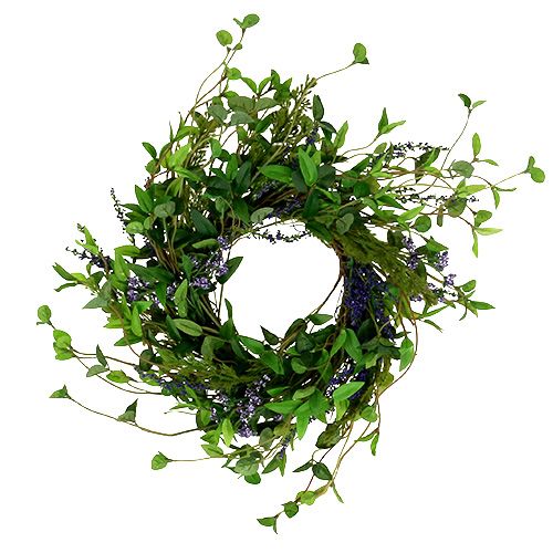 Floristik24 Wreath of leaves with lavender 30cm