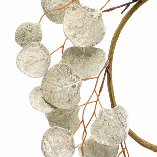 Product Wreath of leaves artificial champagne round leaves Ø55cm
