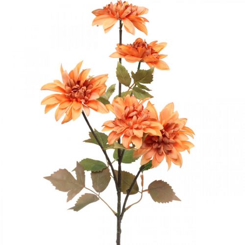 Floristik24 Decorative flower dahlia, autumn decoration, silk flower orange 55cm Ø9 / 11cm