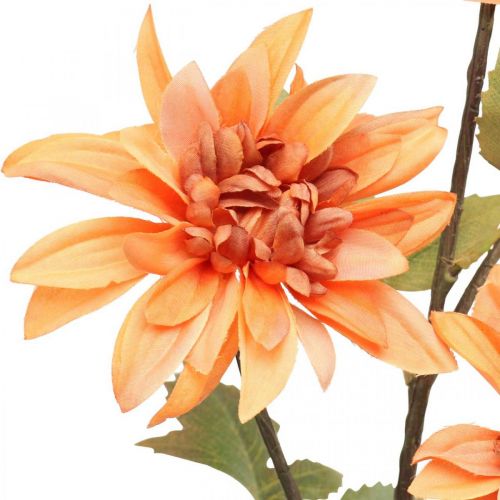 Floristik24 Decorative flower dahlia, autumn decoration, silk flower orange 55cm Ø9 / 11cm