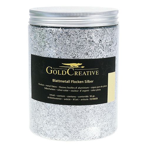 Product Leaf metal flakes silver 15g