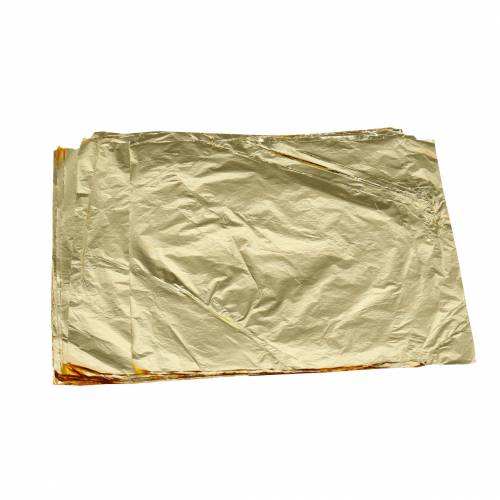 Floristik24 Foil leaves 16×16cm Golden 100p
