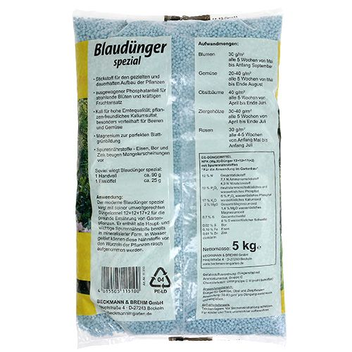 Beckmann Blue Fertilizer 5kg Nitrogen Fertilizer Buy Online