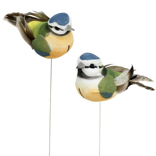 Floristik24 Blue tit on a wire 8,5cm 12pcs