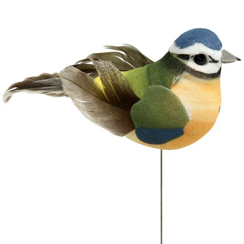 Floristik24 Blue tit on a wire 8,5cm 12pcs