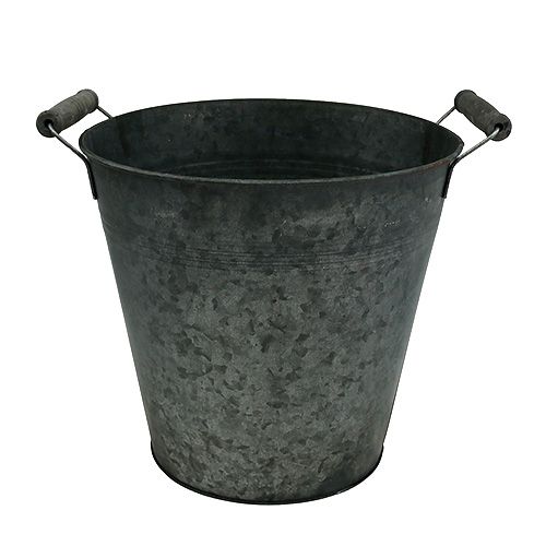 Floristik24 Sheet metal bucket matt Ø25cm H24cm