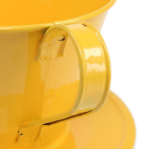 Floristik24 Deco cup yellow Ø16cm H11cm