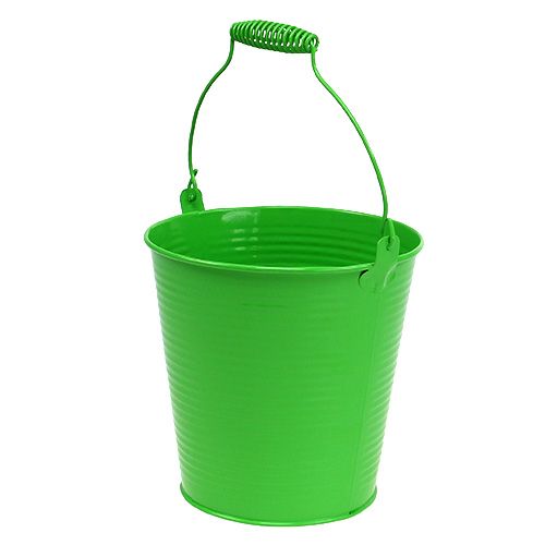 Floristik24 Tin bucket may green Ø15cm H14.5cm