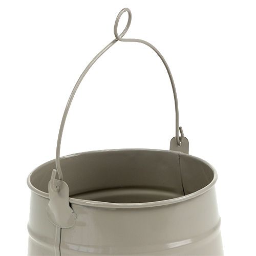 Floristik24 Metal bucket Ø12cm H11,5cm mud