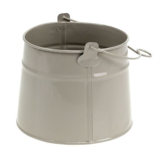 Floristik24 Metal bucket Ø12cm H11,5cm mud