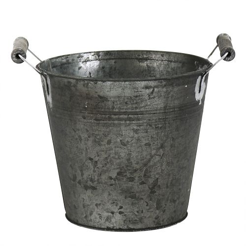 Floristik24 Tin bucket antique Ø16cm H15cm