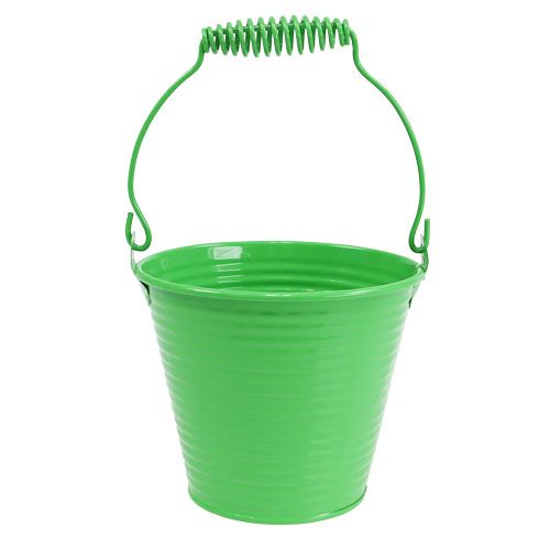 Floristik24 Decorative bucket light green Ø11cm H9.5cm