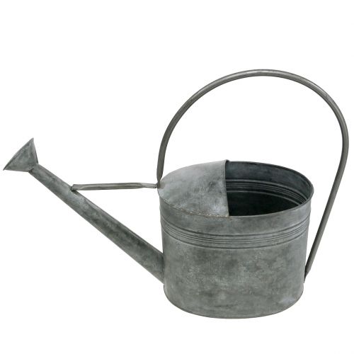 Floristik24 Tin watering can Gray 23,5cm x 17,5cm H19cm