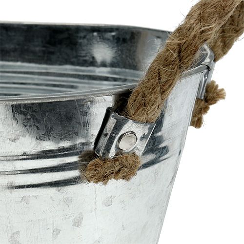 Floristik24 Tin bowl oval silver 30cm x 17cm x 10cm