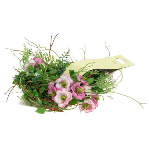Flower garland pink 180cm | Floristik24.co.uk