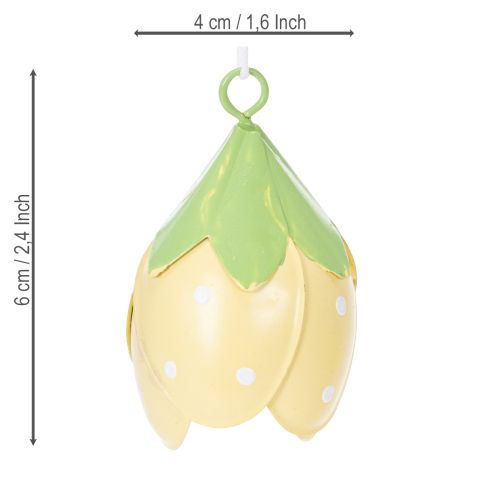 Product Metal hanging flower for romantic indoor and outdoor decoration, 6cm, 6 pieces