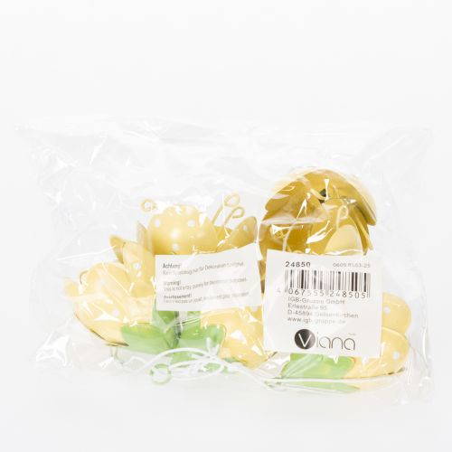 Product Metal hanging flower for romantic indoor and outdoor decoration, 6cm, 6 pieces