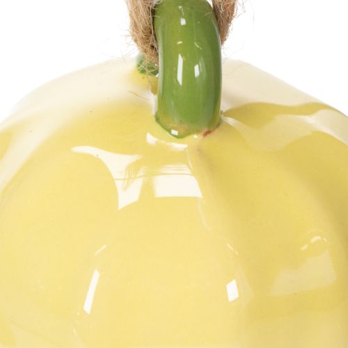 Product Ceramic flower pendants, cheerful design, floral pattern, spring decoration, 9cm, 6 pieces